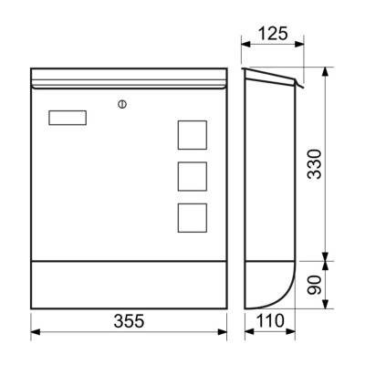 BK.703.ARG.AM poštová schránka BK.703.ARG.AM poštová schránka