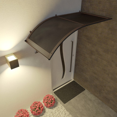 Strieška nad dvere oblúková jednostranná priehľadná 160x75x75cm