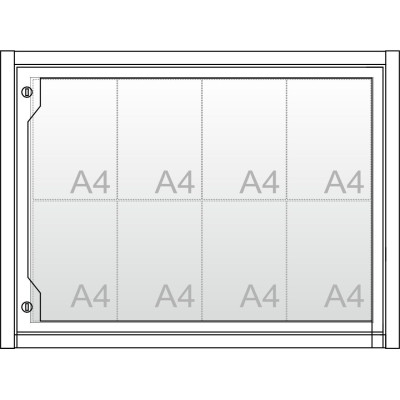Informačná vitrína s otváracími dverami 940 x 700