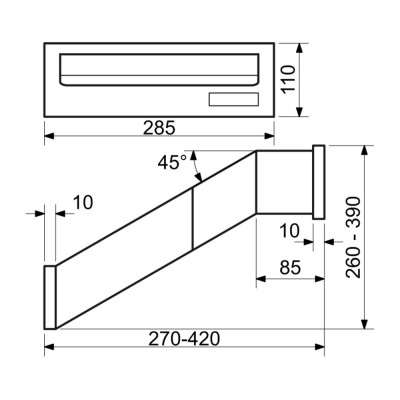 BK38 N poštová schránka obojstranná šikmá BK38 N poštová schránka obojstranná šikmá