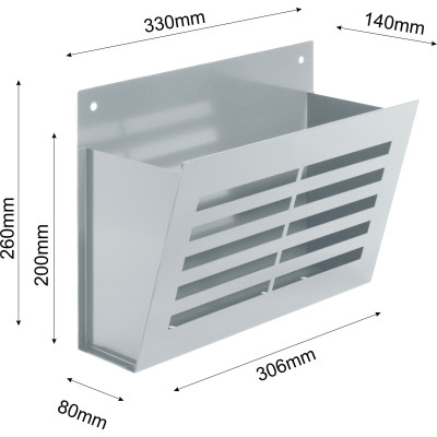ZEBRA kôš na letáky RAL7035 šedý ZEBRA kôš na letáky RAL7035 šedý
