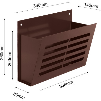 ZEBRA kôš na letáky RAL8016 hnedý ZEBRA kôš na letáky RAL8016 hnedý