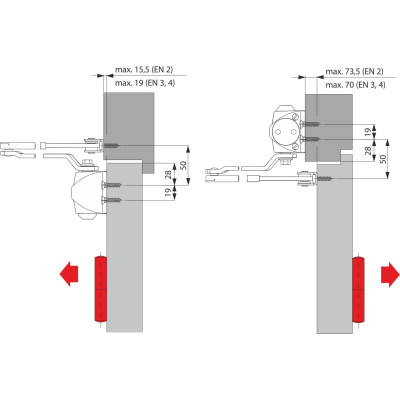 DS100 zatvárač na dvere DECENTIS biely DS100 zatvárač na dvere DECENTIS biely