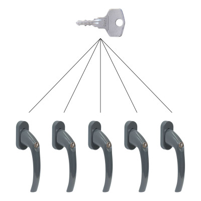 RHW.009.L F9016 univerzálna kľučka na okno antracit SU