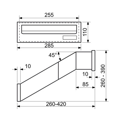BK.38.AM poštová schránka na zamurovanie BK.38.AM poštová schránka na zamurovanie