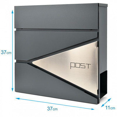 3693 poštová schránka nerez / antracit 3693 poštová schránka nerez / antracit