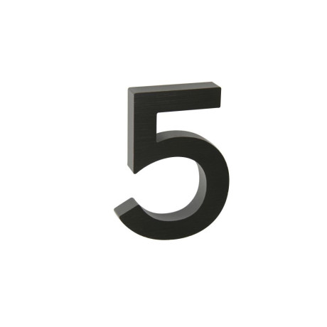 Číslo " 5 " 3D čierne 100mm
