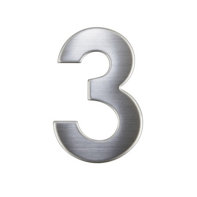 Číslica "3" 75mm nerez Číslica "3" 75mm nerez